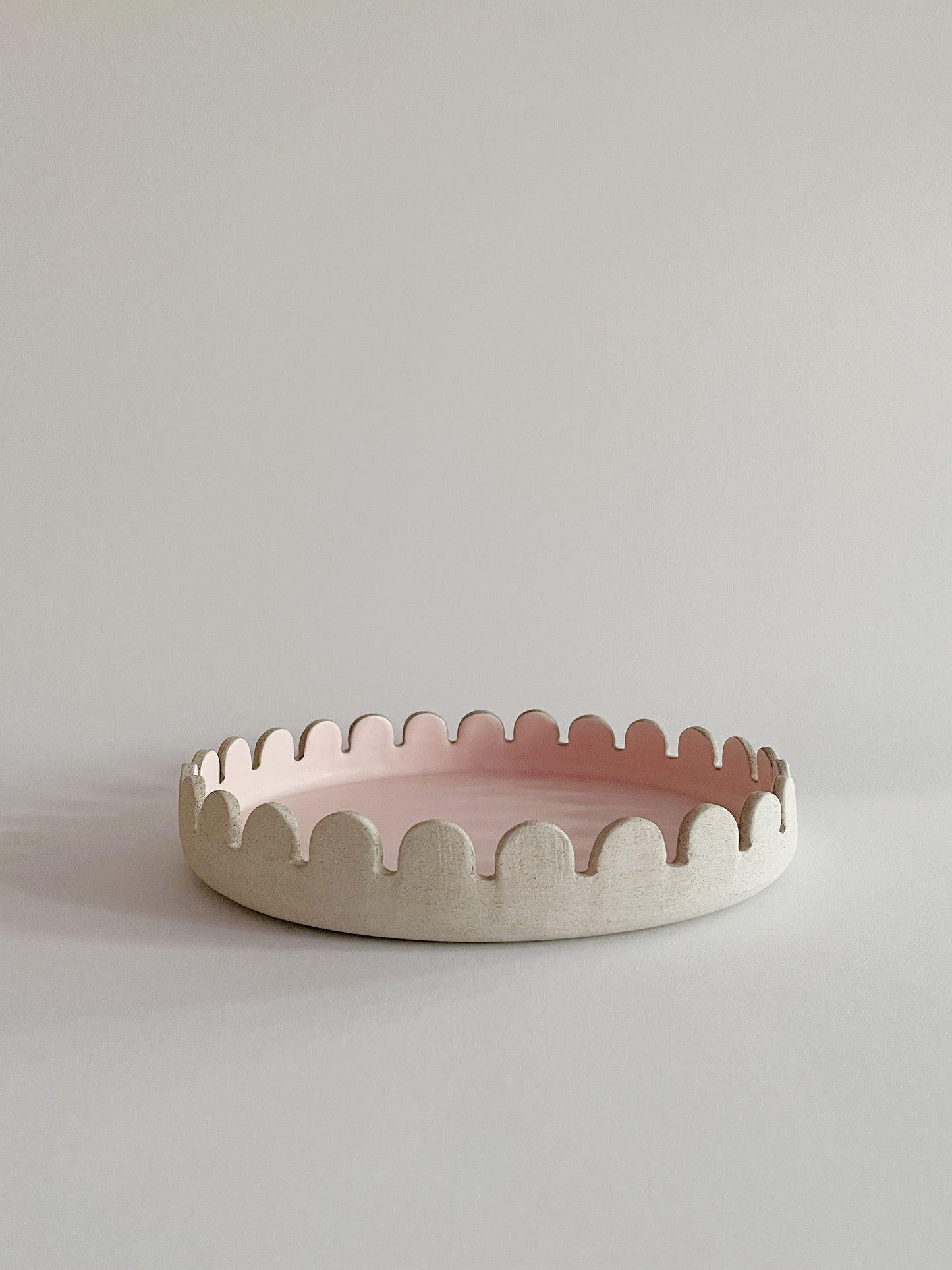 Arcs Serving Plate Puderrosa matt Ø27